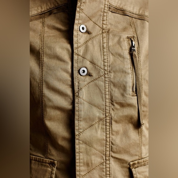 Anthropologie Marrakech Aylen Field Jacket Green Utility Medium Moto Military - Picture 3 of 15